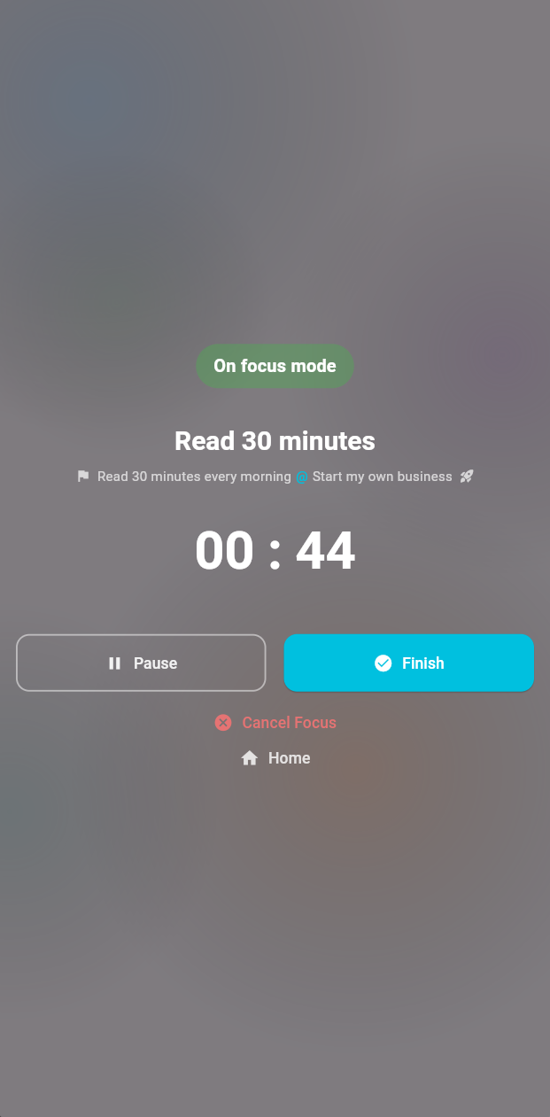 TheXinA focus mode screen